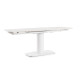 Mesa comedor extensible tope gres porcelanico blanco