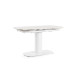 Mesa comedor extensible tope gres porcelanico blanco