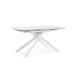 Mesa comedor extensible tope gres porcelanico blanco