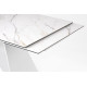 Mesa comedor extensible tope gres porcelanico blanco