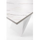 Mesa comedor extensible tope gres porcelanico blanco