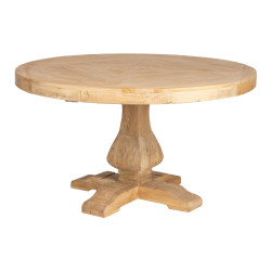 MESA COMEDOR REDONDA MADERA OLMO RECICLADA