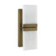 APLIQUE 15X19X41 ALABASTRO BLANCO/METAL LATON ENVEJECIDO