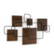 ESCULTURA 95,5X3X55 METAL NEGRO/MADERA MARRON