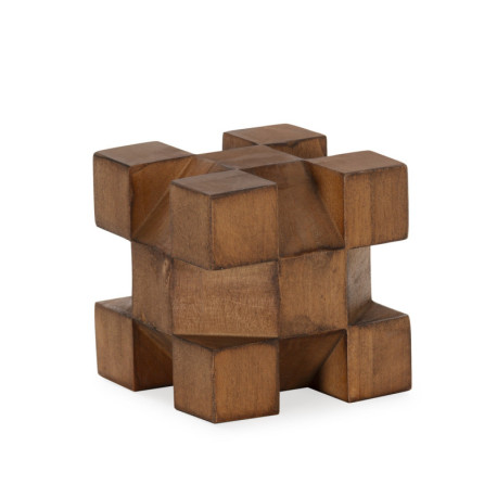 FIGURA 10X10X10 MADERA MARRON