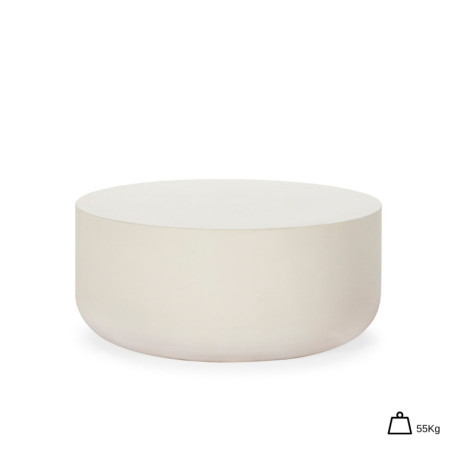 MESA DE CENTRO 90X90X40,6 CEMENTO BLANCO