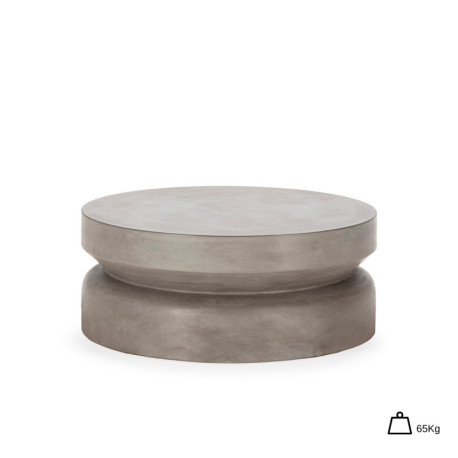 MESA DE CENTRO 91X91X37,5 CEMENTO GRIS ANTRACITA OSCURO