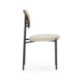 SILLA 44X53X83 METAL NEGRO/RATAN NATURAL/TELA SAN REMO 903 BLANCO