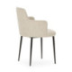 SILLA 54X55X87 METAL NEGRO/TELA SAN REMO 903 BLANCO