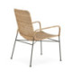 SILLA 64X58X84 METAL NEGRO/MIMBRE NATURAL