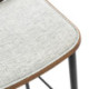 TABURETE 50,7X43,4X104,6 MADERA NATURAL/TELA GRIS/METAL NEGRO