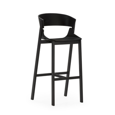 TABURETE 50,8X47X105 MADERA/METAL NEGRO