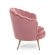 SILLON CON BRAZOS TIPO OSTRA ROSA EFECTO TERCIOPELO