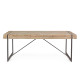 MESA COMEDOR RECTANGULAR ESTRUCTURA HIERRO TABLERO MADERA