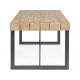 MESA COMEDOR RECTANGULAR ESTRUCTURA HIERRO TABLERO MADERA