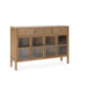 APARADOR 160x40x110 CRISTAL/MADERA NATURAL