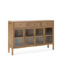 APARADOR 160x40x110 CRISTAL/MADERA NATURAL