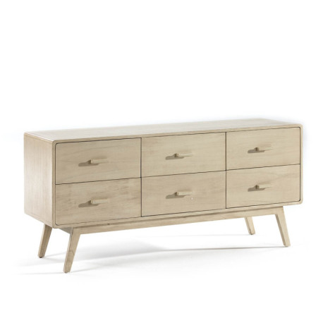 APARADOR 160x50x75 MADERA BLANCO VELADO