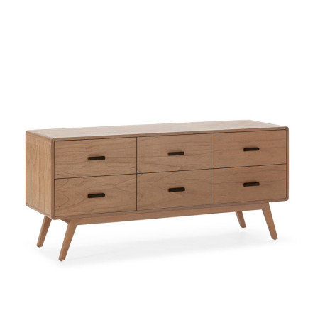 APARADOR 160x50x75 MADERA NATURAL/NEGRO