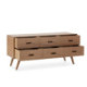 APARADOR 160x50x75 MADERA NATURAL/NEGRO