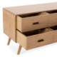 APARADOR 160x50x75 MADERA NATURAL/NEGRO