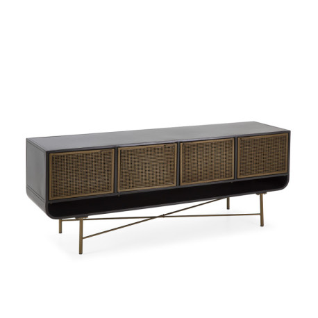 APARADOR 163x42x62 METAL DORADO/NEGRO
