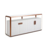 APARADOR 180x48x85 MADERA BLANCO/METAL COLOR COBRE