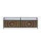 APARADOR 183x43x61 METAL DORADO/NEGRO
