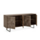 APARADOR 185x50x86 MADERA EROSIONADA/METAL PLATEADO
