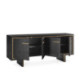 APARADOR 198x45x85 MADERA NEGRO/METAL DORADO