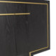 APARADOR 198x45x85 MADERA NEGRO/METAL DORADO