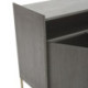 APARADOR 90x40x93 MADERA CEDRO GRIS/METAL DORADO