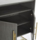 APARADOR 90x40x93 MADERA CEDRO GRIS/METAL DORADO