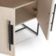 APARADOR 90x40x93 MADERA CEDRO NATURAL/METAL NEGRO