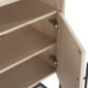 APARADOR 90x40x93 MADERA CEDRO NATURAL/METAL NEGRO