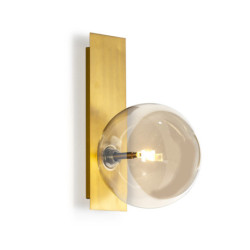 APLIQUE 17x20x30 CRISTAL AMBAR/METAL DORADO