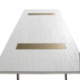 BANCO 190x35x45 MADERA BLANCO/METAL DORADO