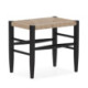 BANCO 50x35x45 MADERA DE TECA NEGRO/CUERDA NATUAL