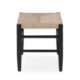 BANCO 50x35x45 MADERA DE TECA NEGRO/CUERDA NATUAL