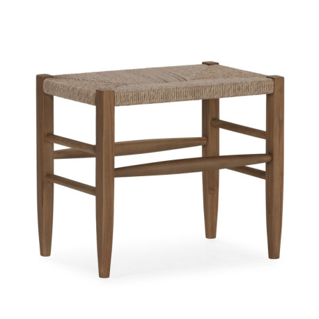 BANCO 50x35x45 MADERA DE TECA/CUERDA NATURAL