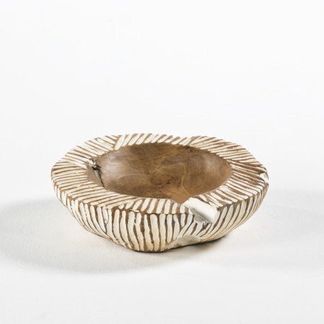 BOWL 30 cm aprox. MADERA NATURAL/BLANCO
