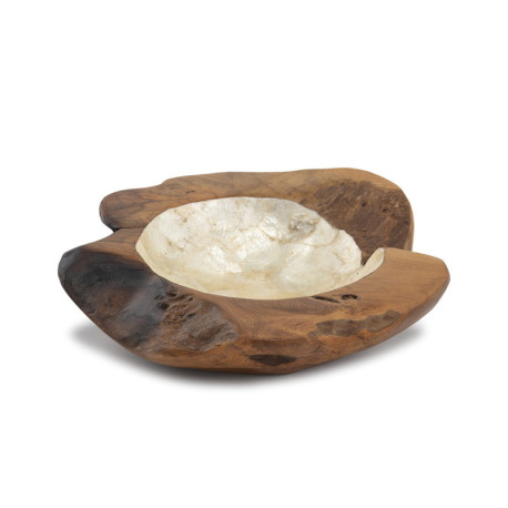 BOWL 30 cm aprox. MADERA NATURAL/NACAR