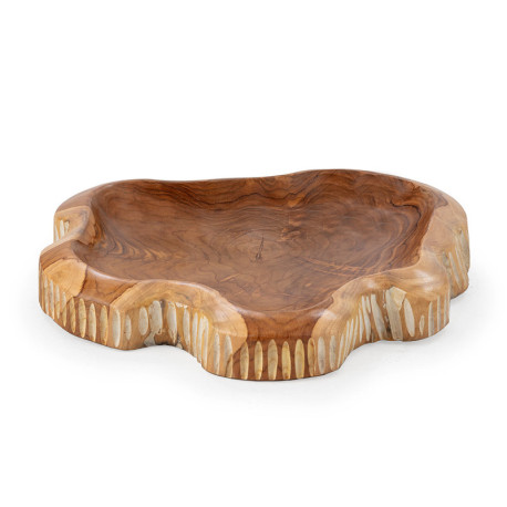 BOWL 30x30x6 RAIZ DE TECA/NATURAL/BLANCO LAVADO
