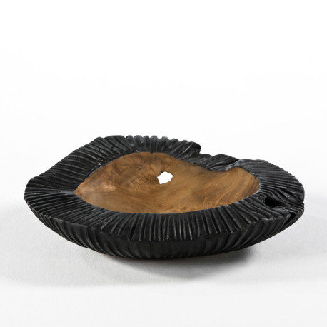 BOWL 40 cm aprox. MADERA NATURAL/NEGRO