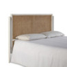 CABECERO 160x6x110 MADERA BLANCO/METAL DORADO/RATAN NATURAL