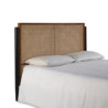 CABECERO 160x6x110 MADERA MARRON/NEGRO/METAL NEGRO/RATAN NATURAL