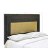 CABECERO 160x8x90 MADERA NEGRO/METAL DORADO