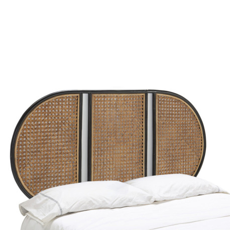 CABECERO 190x3x90 MIMBRE NATURAL/NEGRO