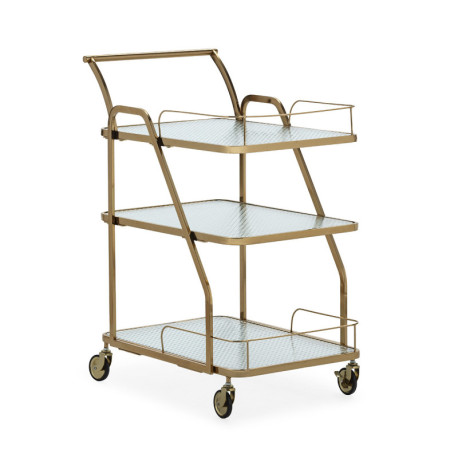 CAMARERA 63x45x90 METAL DORADO/CRISTAL