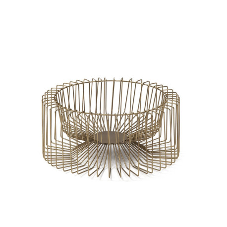 CENTRO DE MESA 46x46x20 METAL DORADO